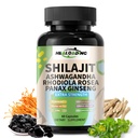 Himalayan Shilajit 캡슐:Purified Himalayan Shilajit 추출 - 자연 에너지 & 체력 지원-Vegan, 비 GMO 고대 Fulvic 산 & Humic 산 자연 60 캡슐