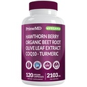 26-in-1 Nitric 산화물 보충교재 - CoQ10, Turmeric, 유기 사탕 뿌리, Hawthorn Berry & Garlic를 가진 심장 & 순환 지원 (120ct)