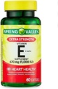 봄 밸리 여분 힘 비타민 E D 알파 Softgels, 670 mg (1,000 IU), 60 조사