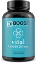 CoQ10 200mg | 생맥주가있는 높은 흡수 Coq10 | 순수한 CoQ10 비건비 GMO | 글루텐 없음 | 60 200 mg 캡슐