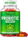 성인과 어린이 최대 강도 5 억 CFU에 대한 Probiotic Gummies | 소화 건강을위한 유기농 설탕 무료 Gummies | 100 카운트 Vegan Gluten 무료 Chewable Probiotic Gummies 남성 여성과 어린이