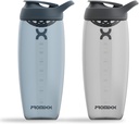 Promixx Pursuit Protein Shaker Bottle (32 oz) - Silent No-Ball 믹서, 누출 방지 뚜껑, BPA / BPS 및 Phthalate-Free ECOZEN - 단백질 쉐이크, Pre & Post-Workout 스무디를위한 쉬운 청소 셰이커 컵