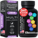나이 방위 아름다움 교원질 모체 - 2,000mg 다 교원질 Biotin Keratin Hyaluronic 산은 Palmetto 비타민 C 보충교재 복잡한 - 머리 성장을 위한 남자 & 여자를 위한 DHT 차단제 - 90 Gluten 자유로운 모자를 보았습니다