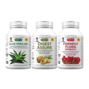 ANDREW LESSMAN Complete Digestion Kit – 90 캡슐 – 3-제품 번들: 30 캡슐 Digest Assure, Aloe Vera-200 및 친절한 Flora Probiotic의 각각, Digestive 시스템에 대상 지원