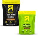 Ascent Whey + Plant Protein Powder - 초콜릿 땅콩 버터 2 파운드 & 초콜릿 18 서빙