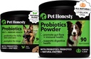 Probiotics 번들 : Diarrhea & Bowel Support Chews 및 Gut Health 용 Digestive Enzymes와 분말을위한 개 프로바이오틱스 (Duck 90 ct)