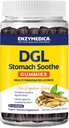 Enzymedica, DGL Stomach Soothe, Deglycyrrhizinated Licorice Gummies 소화 지원 및 Gut 건강, 초콜릿, 74 조사