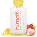 Huma Plus (Double Electrolytes) - Chia Energy Gel, Strawberry Lemonade, 24 젤, 25mg 카페인 - Stomach Friendly, Real Food Energy Gel