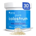 Zena 영양 Bovine Colostrum 분말 보충교재, 1000mg 순수한 Colostrum는, 면역성 및 소화 건강을 지원하고십시오, Gut 건강을 승진시킵니다, Keto, 글루텐 자유로운, 뚱뚱한 자유로운, 잔디 먹지 않는, 30의 서빙