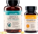 NatureWise 600mg EPA, 400mg DHA, & 비타민 E & 비타민 D3 5000iu (125 mcg) 건강한 근육 기능 및 면역 지원과 더불어 높은 순수성 1000mg Omega 3