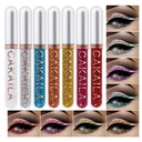 8 색 반짝임 액체 Eyeliner 다채로운 세트, Delineadores De Colores Para Ojos, Rainbow White Red Blue Eyeliner Christmas Makeup Gift Kit for Women 방수 Long Lasting Quick Dry Eye Liners ...