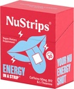NuStripsTM 50mg Caffeine, L-Theanine & Vitamin B12와 빠른 용해 에너지 스트립 - Jitters 또는 Crash없이 즉시 에너지 및 초점 - 커피보다 빠른 작동 - 레몬을 새로 고침 - 30 스트립
