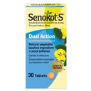 Senokot-S 듀얼 액션 자연적인 야채 Laxative 성분 플러스 발판 연화제 정제, 도쿠 산염 나트륨, 세나 농축물, 거북, 오카시 변비, 30 ct에서 하룻밤 구호