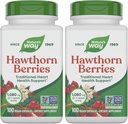 Nature's Way Herbal Hawthorn Berries, 전통 심장 건강 지원 *, 100 Vegan 캡슐 (포장 월병) (포장 2)