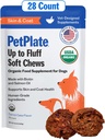 PetPlate Dogs, Skin & Coat Support, USDA Organic Supplement, Grain-Free, Human-Grade, Salmon Oil 및 Biotin, Pet Supplies (Pack of 1, 9.8 Ounce)를 위한 Fluff Soft Chews까지