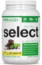 PEScience Select Vegan Plant 기반 단백질 분말, 민트 초콜릿, 27 서빙, 프리미엄 완두콩과 브라운 쌀 혼합