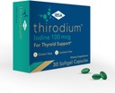 Thirodium - Thyroid 지원 보충교재 - 100mcg Iodine (나트륨 Iodate) - 증가된 흡수를 위한 30의 연약한 젤 캡슐 - 글루텐 자유로운, Lactose 자유로운, 설탕 자유로운, 비 GMO
