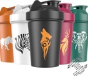 JEELA SPORTS 5 PACK Protein Shaker Bottles for Protein Mixes -20 OZ- Dishwasher Safe Shaker Cups for Protein Shakes - Shakes Protein Shake Blender에 대한 블렌더 단백질 셰이커 병 용 셰이커 컵