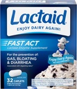Lactaid 빠른 행동 Lactose Intolerance 구호 캡슐 Lactase 효소, 1ct의 32 여행 팩.