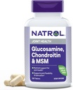 Natrol Glucosamine, Chondroitin 및 MSM, 규정식 보충교재, 성인, 150의 정제를 위한 합동 건강 보충교재, 50 일 공급까지
