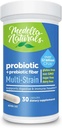 멀티스트레인 12 억 CFU Probiotics & Prebiotics 성인 30 캡슐 - 남자를위한 Probiotics & Women to Help Restore Gut's Good Flora and Support Digestion - 냉동 필수 Probiotics 없음