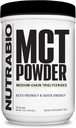 NutraBio MCT 분말, 중간 사슬 Triglycerides, Lean 무게 이익, 친절한 Keto, 1 lb. 분말 - 50의 서빙