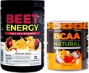 Nutrology Beet 자연적인 O2의 전 운동 분말, 열 과일 풍미 (30의 서빙) BCAA 자연적인, 식물 근거한 BCAA 분말, 주황색 야자열매 풍미 (30 서빙)