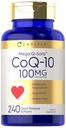 Carlyle CoQ10 100mg | 240 Softgels | 메가 Q-Sorb Coenzyme Q-10 | 흑퍼 추출물 | 비 GMO, 글루텐 무료 보충