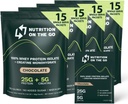 크레아틴을 가진 Go Whey Protein Isolate Packets에 영양 - 25g Protein + 5g Creatine - 단일 공급 여행 단백질 분말 - 초콜릿 (60-Pack)