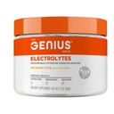 Genius Electrolytes Powder Drink Mix, Orange Fizz, 30 서빙 - 칼륨, 마그네슘 및 아연과 천연 해수 부스터 및 내구시간 보충 - 설탕 무료 및 인공 감미료 또는 염료 없음