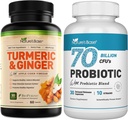 자연의 기초 심황 & 생강 60 ct + Probiotics 70 억 CFU 30 ct