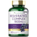 Carlyle Resveratrol 보충교재 1800mg | 180의 캡슐 | 비 GMO & 글루텐 무료 | 포텐트 컴플렉스