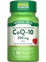 Nature's Truth CoQ10 200mg Softgels | 50 개 | 향상된 흡수 보충 | Plus Black Pepper Extract | Non-GMO, 글루텐 무료