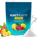 Hydration Electrolyte 분말, Keto & No Sugar - 레몬 라즈베리 맛이있는 높은 칼륨 (1000mg) - Zero Calorie Sugar Free Electrolyte Powder, Non-GMO 32 서빙