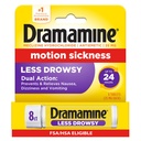 Dramamine Motion Sickness 덜 Drowsy, 여행 바이알, 다색, 8 조사