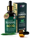 Chlorophyll 액체 하락 6000 mg - 우수한 액체 Chlorophyll 보충교재 - 면역 부스트, 에너지 증가, 소화 지원 & 빠른 Detox - 비 GMO, 채식주의자를 위한 All-in-One 산화제