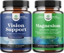 Vision Dry Eye Pressure 및 Blue Light Protection 및 Sleep Stomach Digestion 및 Mood Support에 대한 완전한 눈 건강 보충의 번들