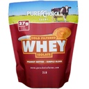 순수한 선택 땅콩 버터 Whey Isolate 단백질 분말, 28g 단백질 & 낮은 지방, 제일 찬은 & Undenatured Whey, 충전물 없음 또는 인공 감미료 (12 oz)를 거릅니다