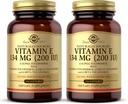 SOLGAR 비타민 E 200 IU - 100 Softgels, 2 팩 - 자연 산화 방지제, 면역 체계 지원 - 글루텐 무료, 낙농장 무료 - 200 총 봉사