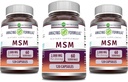 놀라운 포뮬러 MSM (Methylsulfonylmethane) 보충 | 2000 Mg Per 서빙 | 캡슐 | Non-GMO | 글루텐 프리 | 미국에서 제작 (3 팩, 120 카운트)