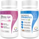 NutraBlast Boric Acid Vaginal Suppositories Bundle with Vaginal Probiotics | Odor Control | Digestive, UT & Intimate Health | 건강한 Intimate Balance(30 Count)를 촉진합니다.