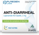 Puregen Labs 안티 - Diarrheal 캡슐 - 24 카운트 - 2 mg Loperamide 염산염 - 쉬운 - swallow 항 Diarrhea 알약 - Diarrhea 및 Stomach 완화 - Diarrhea의 증상을 제어