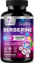 Berberine HCL 1200mg 보충교재 - Berberine HCI 캡슐 심장 건강 & 면역 지원을 위한 높은 흡수 보충교재, 고강도, 글루텐 자유로운, Vegan, 비 GMO 알약 - 60의 Veggie 캡슐