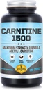 Carnitine 1500 - 아세틸 L 카르니틴 1500mg 최대 힘 카르니틴 보충교재 - 지원 에너지, 기억, 초점 및 체중 감소 관리 - 120 채식 캡슐
