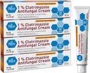MED PRIDE Clotrimazole 항진균성 크림 1 퍼센트 치료 Athlete의 발 Jock Itch Ringworm Relieves Itching Burning skin Care treatment for Baby 4 Pack