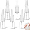 6 PC 명확한 Nasal 살포 병, 10ml 빈 살포 병 Refillable Atomiser 정유를 위한 압박 살포 머리 플라스틱 살포 콘테이너를 가진 작은 안개 스프레이어, 부상 소독제