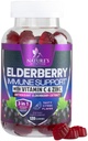 Elderberry Extract와 면역 지원 Gummies - 아연 및 비타민 C, 성인 및 어린이, 거미 엘더 베리 비타민 - 120 Gummies에 대한 자연 Vegan 면역 지원 보충
