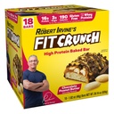 FITCRUNCH 스낵 크기 단백질 바, 6 층 베이킹 바, 설탕 3g & 소프트 케이크 코어 (18 바, 땅콩 버터)
