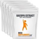BulkSupplements.com Bacopa 추출물 분말 - Bacopa Monnieri 보충, Bacopa 분말 - Bacopa 보충제, Vegan & 글루텐 무료, 봉사 당 500mg, 5kg (11 파운드) (팩 5)