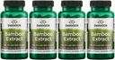 Swanson Bamboo Extract - 천연 헤어, 피부 및 손톱 보충 - 70 % 실리카 함량 지원 Collagen Formation & Bone 성장 - (60 Veggie 캡슐, 300mg 각각) 4 팩